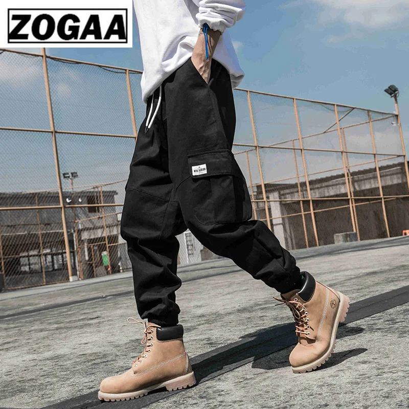 ZOGGA 2019 Spring Camouflage Military Male Full Length Cargo Pants Loose Cotton Mid-Waist Men Pants Without Fade/Shrink/Pilling
