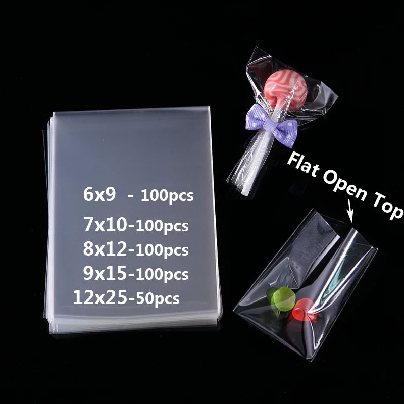 

Transparent OPP Poly Small Plastic Bag Kids DIY Party Bags for Candy Wedding Decor Gifts Packing Lollipops Cookie Packaging Bags