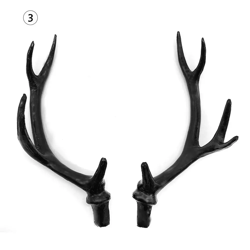 Simulation Black Antler Headdress DIY Accessories Material Headband Cute Christmas Decoration Photo Photography Props - Color: C