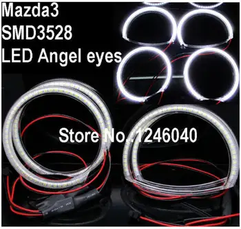 

SMD3528 LED Angel eyes light halo ring kit for MAZDA 3 Mazda3 M3 Sedan hatchback 04-2011 cars top quality Super high brightness