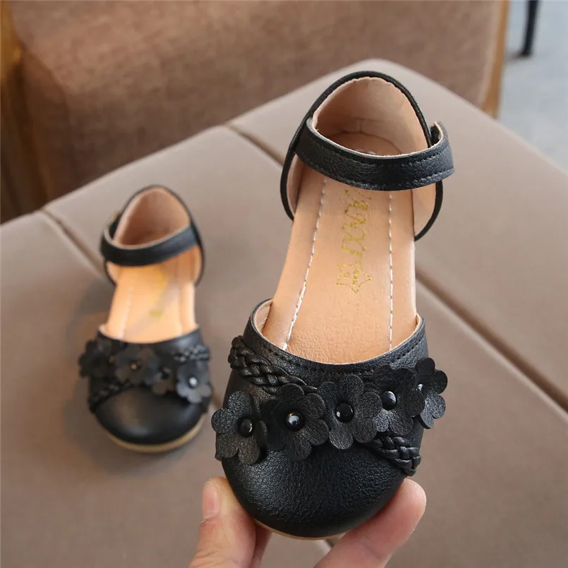Kids shoes Toddler Infant Kids Baby Girls Flower Woven Floral Princess Shoes Sandals tenis infantil  #4j06 (18)