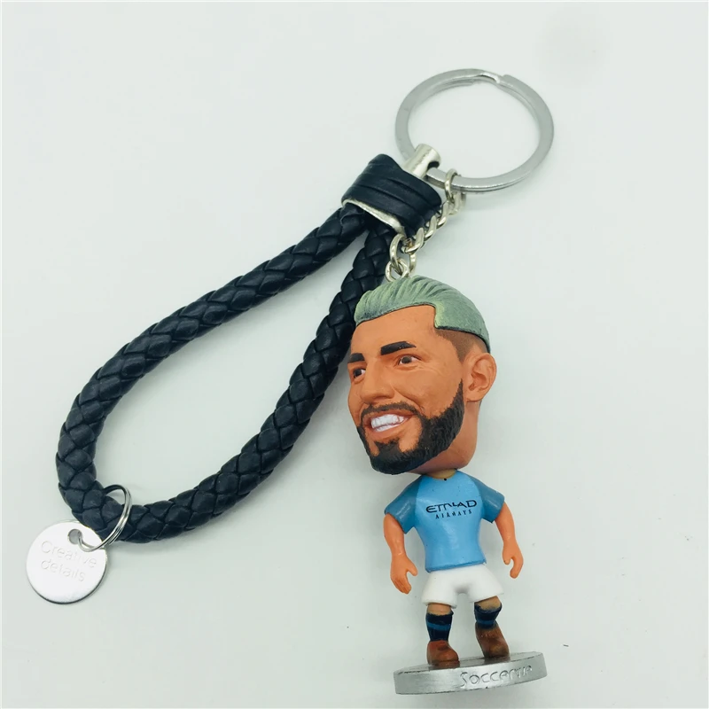 

Soccerwe Soccer Star M. City Kun Aguero Doll With Strap Keychain Pendants Blue Kit 2019