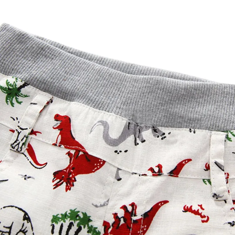 Обувь для мальчиков Шорты для женщин дети динозавров принт пляжная одежда летняя детская одежда