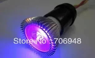 3 Вт E27 УФ Светодиодный точечный светильник лампа 395nm 48*62 мм с наружной резьбой