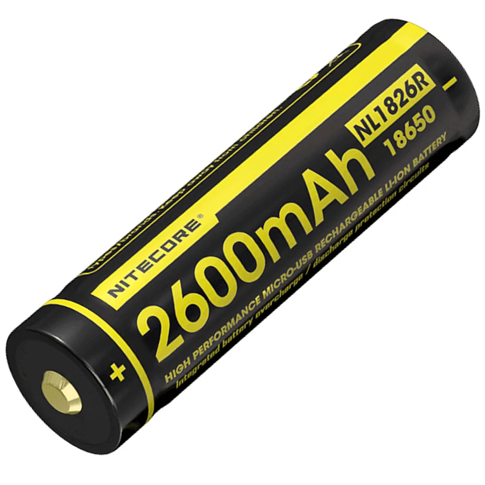 Аккумуляторные литий ионные батареи Nitecore NL1826R 18650 мАч 2600 в 3 6 Вт ч 4