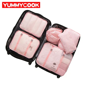 

6pcs/set Convenient Travel Storage Bags Clothes Underwear Cosmetic Toiletry Organizer Luggage Wholesale Accessories Supplies