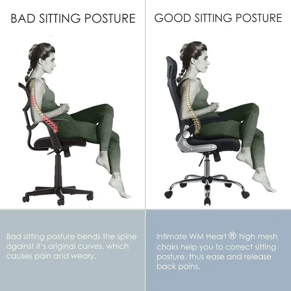 Office Chair Black Swivel Mesh Computer Ergonomic Chair High Back With Foldable Armrest Head Support Height Adjustable A35 Office Chair Black Swivel Mesh Computer Ergonomic Chair High Back With Foldable Armrest Head Support Height Adjustable A35