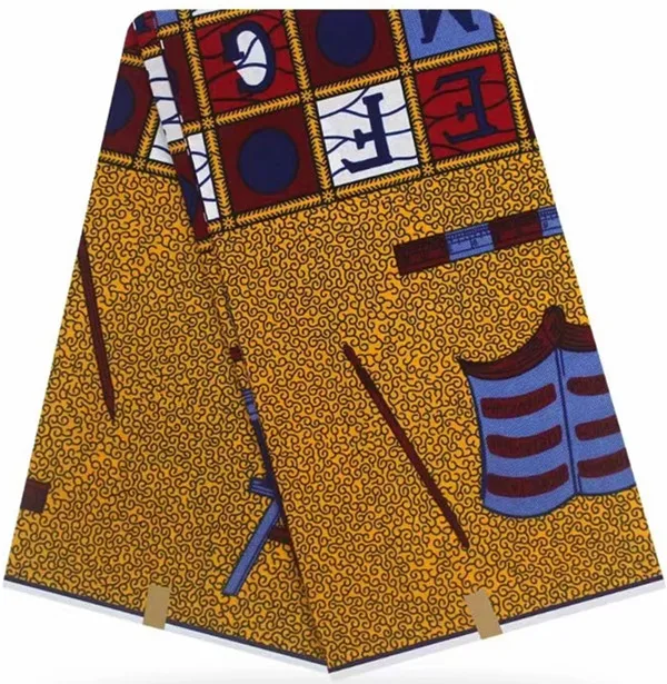 Горячая африканская ткань для платья африканская восковая ткань tissus воск Анкара ткани 6 ярдов хлопковая ткань HH-A1 - Цвет: 25