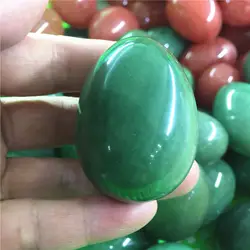 1 шт. натуральный зеленый авантюрин Кристалл Яйцо драгоценный камень массаж Йони яйцо кристалл для исцеления чакр с помощью рейки камень