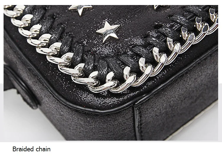 NIGEDU brand Small chain flap Crossbody Bag Female messenger bag Stella Star rivets Shoulder bag 2018 high quality Clutch purse Handbags (9)