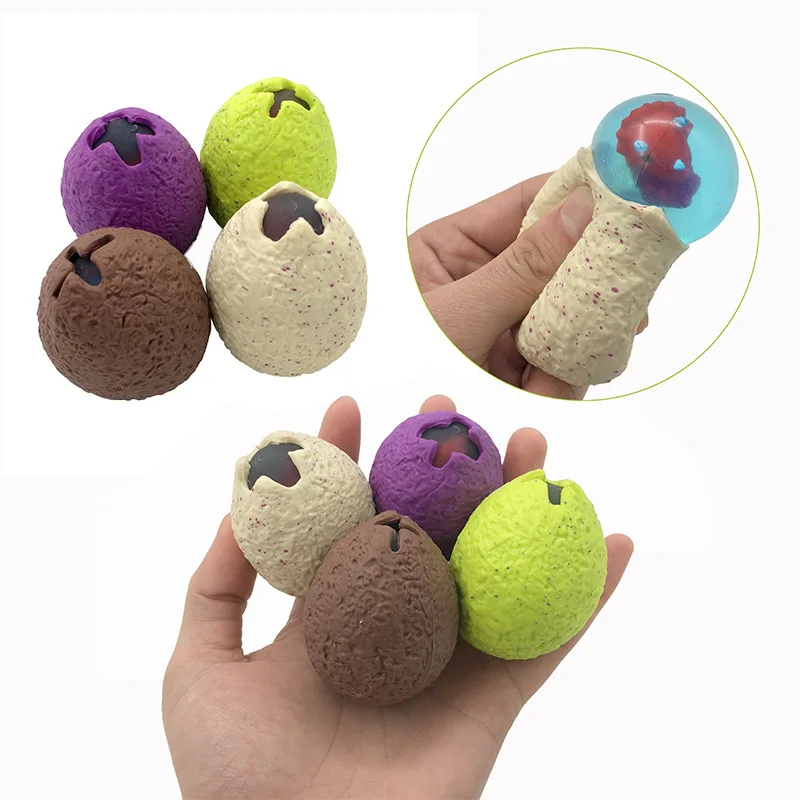 

4 Colors New Fanny Stress Relief Squeeze Toys Dinosaur Egg Vent Ball Children Toys Personalized Gift for Friends Party Favors