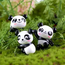 8 шт./компл. с милой пандой мох микро пейзаж смолы, панды, миниатюрный садовые фигурки настольного суккуленты растения горшок Декор