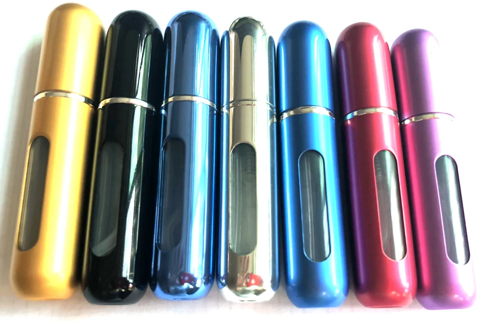 

7 color Brainbow 1pc 5ml Perfume Bottle Mini Portable Travel Refillable Perfume Atomizer Bottle For Spray Scent Pump Case Empty