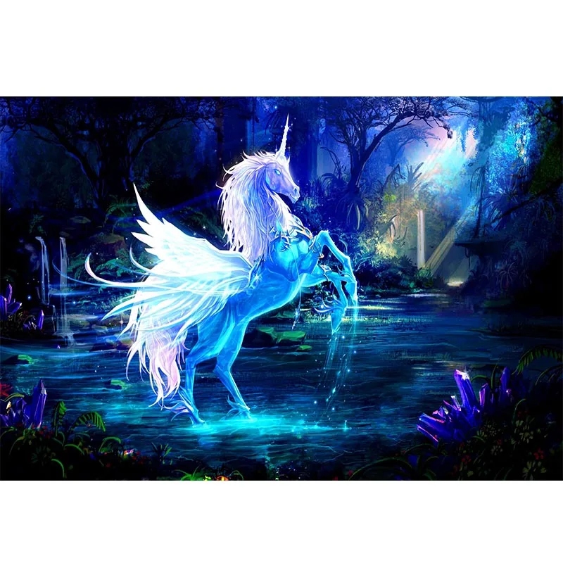 Unicorn picture round drill Diamond Painting Cross Stitch Kits Diamond
