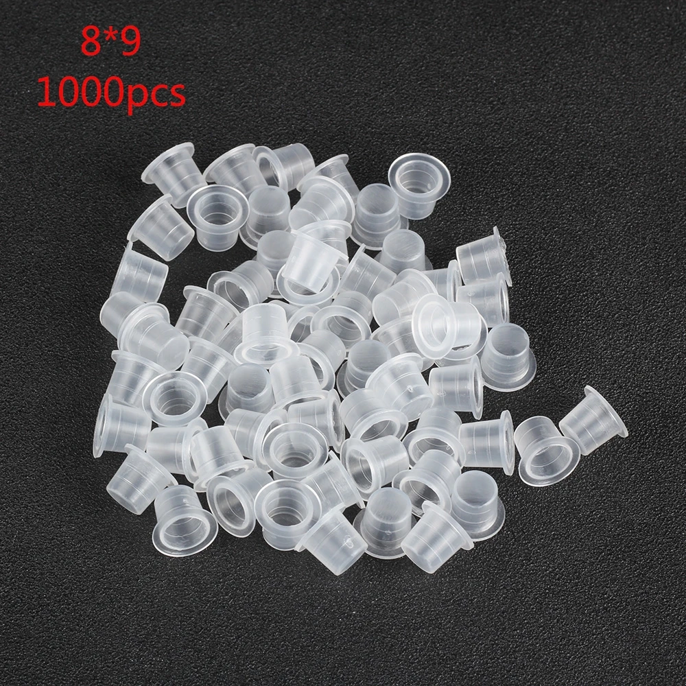 

1000Pcs 8MM Small Size Tattoo Ink Cups Caps Supply Professional Permanent Tattoo Accessory for Tattoo Machine Plastic New&Hot