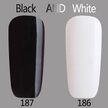 Али Низкая Цена Гарантирована UV LED («черный и белый Цвет Серии UV гель База Top Coat УФ-Лампы Для Ногтей Дизайн Горячей Продажи Ногтей гель