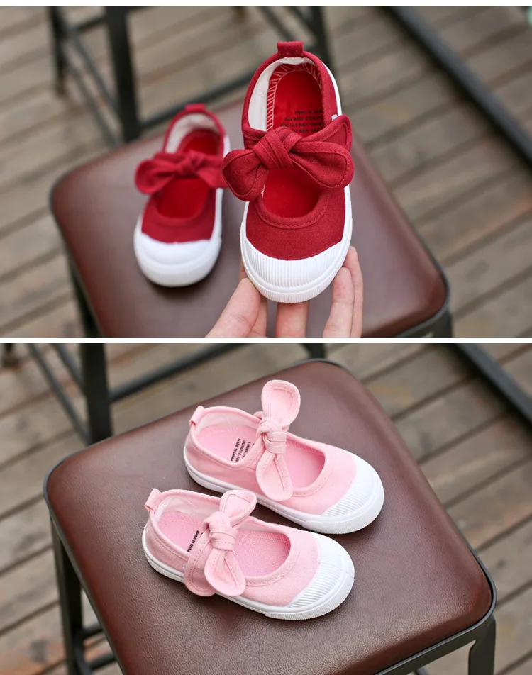 children's shoes for adults New Children Shoes Girls Canvas Shoes Fashion Bowknot Comfortable Kids Casual Shoes Sneakers Toddler Girls Princess Shoes 21-35 children's shoes for high arches