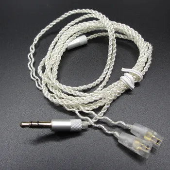 

New 1.25M 16 Shares 5N Silver Plated Earphone Cables Headphones Wire HIFI Headset Line for Sennhei Pin Series IE8/IE80