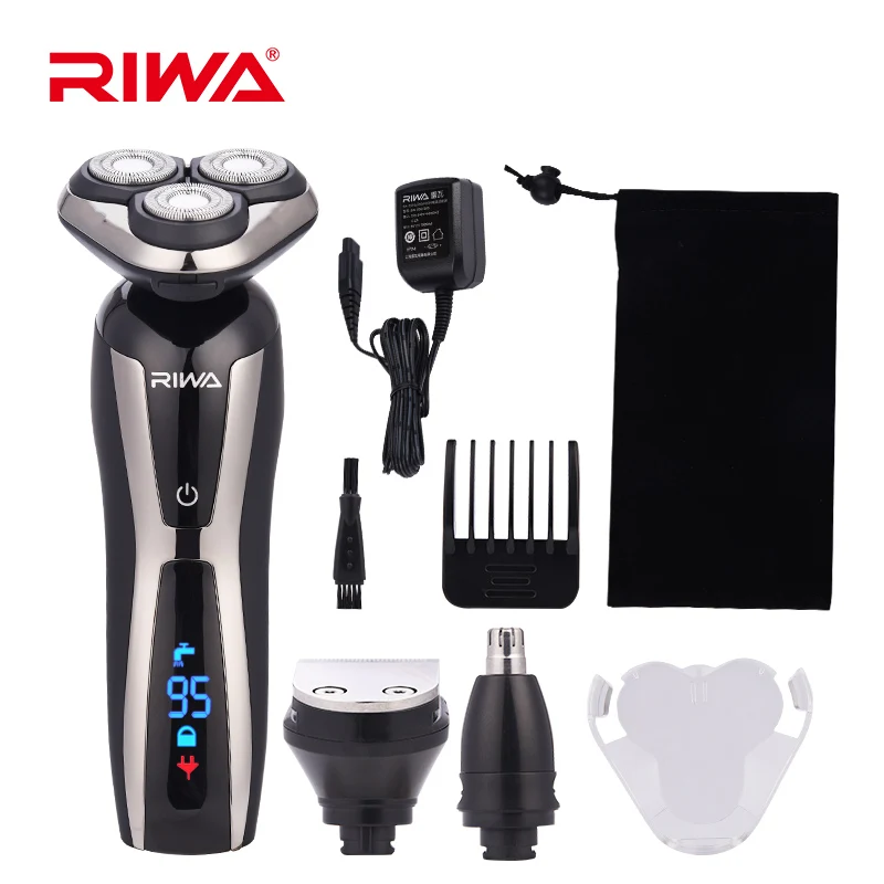 

RIWA RA-5505 Electric Shaver For Men Razor Beard Trimmer Nose Hair Cutter Clipper Shaving Machine Rechargeable Men barbeador