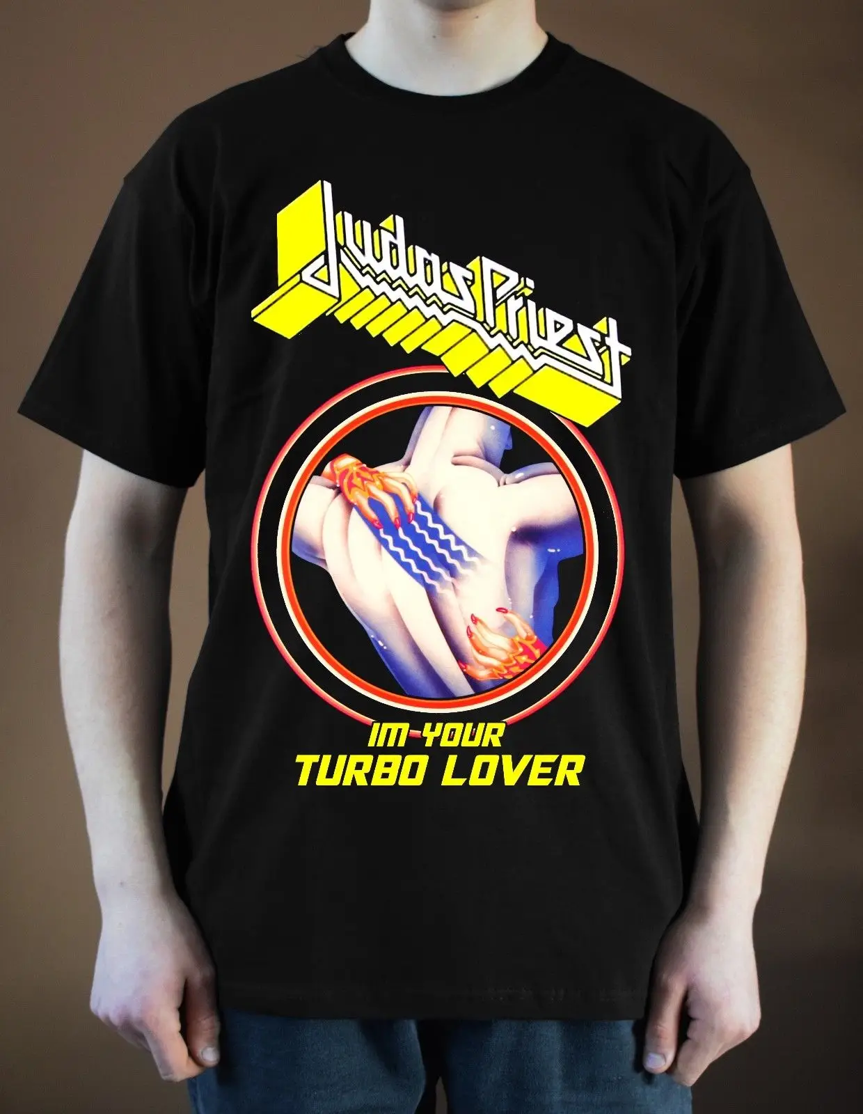 

JUDAS PRIEST Turbo ver. 2 T-Shirt Heavy Metal Hard Rock Ian Hill (Black) S-5XL Short Sleeves Cotton T Shirt top tee
