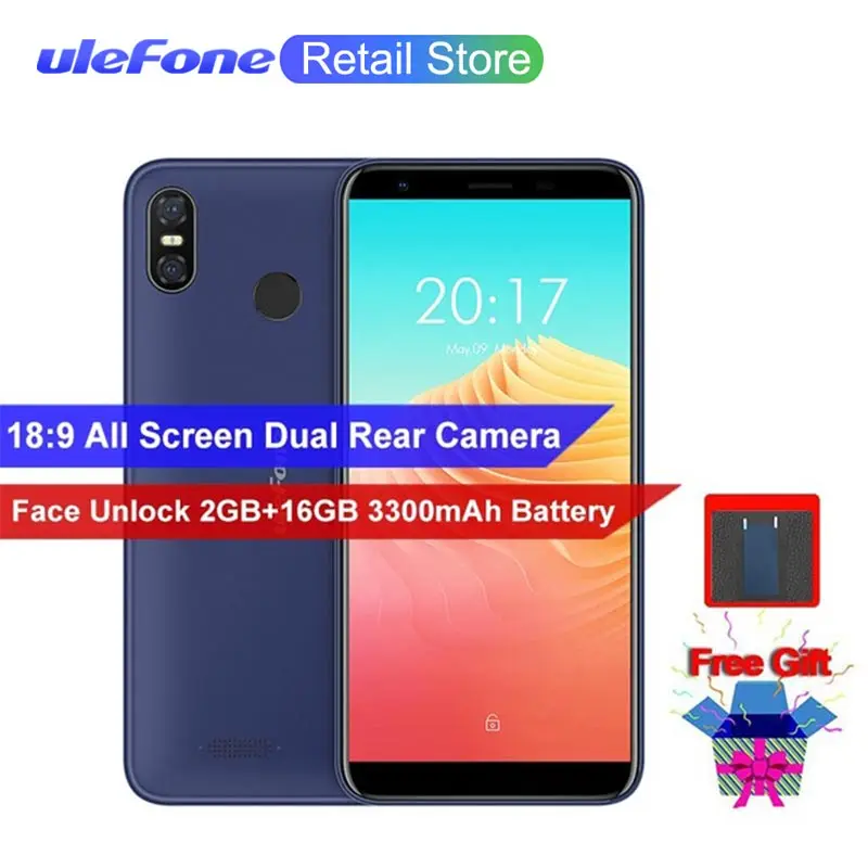 Ulefone S9 Pro 5 &quot18:9 мобильный телефон Android 8 1 MTK6739 четырехъядерный 2 ГБ + 16 Гб 13 МП Мп