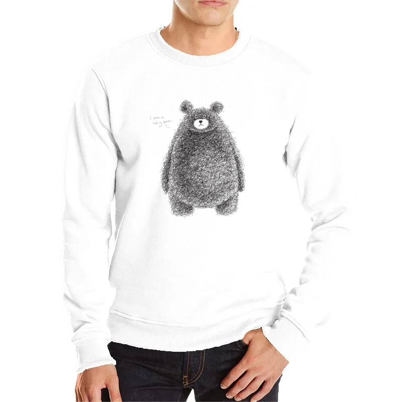 

pencil drawing bear hoodies lovely fat animal cute sweatshirt funny bear hoodie men harajuku japanese streetwear casual tops