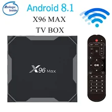 X96 Max Смарт ТВ приставка Android 8,1 Amlogic S905X2 LPDDR4 Четырехъядерный 4 Гб 64 Гб 2,4G и 5 ГГц Wifi BT 1000M 4K X96Max ТВ приставка