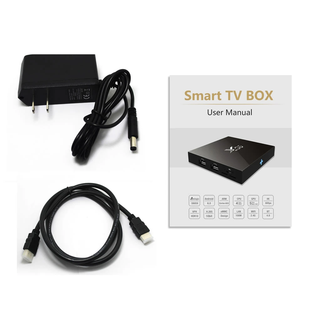 X96 Android tv Box Amlogic S905X четырехъядерный 1G/8G или 2G/16G Android 6,0 Smart tv Box H.265 4K* 2K 2,4G Wifi HDMI 2,0 медиаплеер