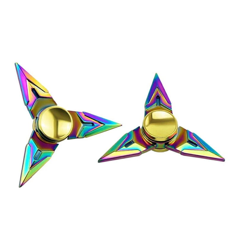 

Rainbow Tri-Spinner Fidget Spiner Toy Pattern Hand Spinner Fidget Spinner for ADD ADHD Anxiety Stress Relief Finger Focus Toys