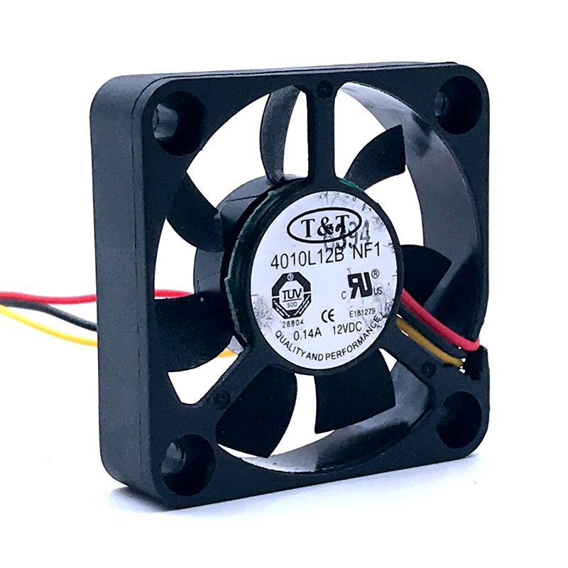 10 шт. 40 мм вентилятор для T & 4010L12B NF1 DC12V 0.14A dual ball 4010 40x40x10 5600 об/мин 3 контактный