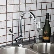Роман Новый Современный Полированный Хром Латунь Поворотный Кухонный Кран 360 градусов Вращающийся torneira да cozinha Кухонный Смеситель