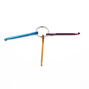 

3PCS/Set 3MM 4MM 5MM Keychain Hooks DIY Multicolour Crafts Knitting Needles Mini Aluminum Crochet Hook 100Set