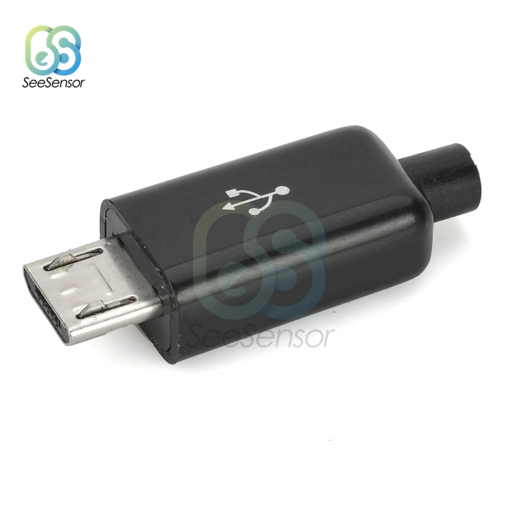 10 шт./лот Micro USB штекер разъем Черный Сварка данных OTG интерфейс линии DIY кабель для передачи данных Аксессуары