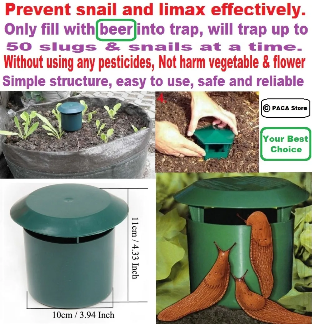 Free Shipping !!! Vegetable Garden Safe Snail Trap Physics
