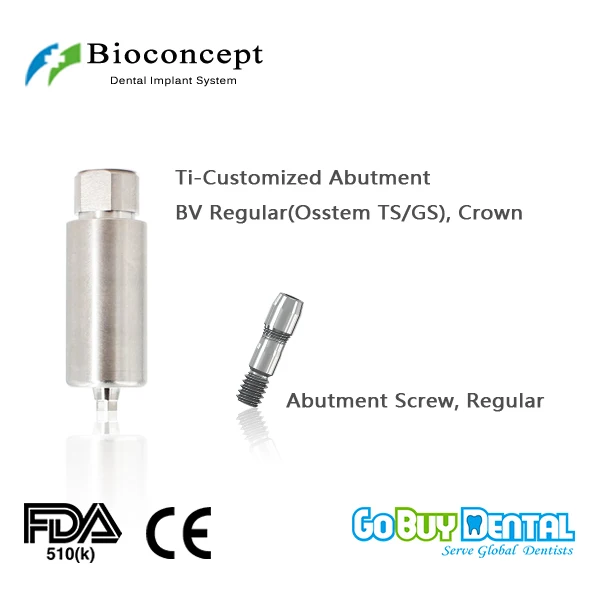 CAD/CAM Ti-Customized предварительно фрезерованный абатмент для Osstem TSIII &amp Hiossen ETIII