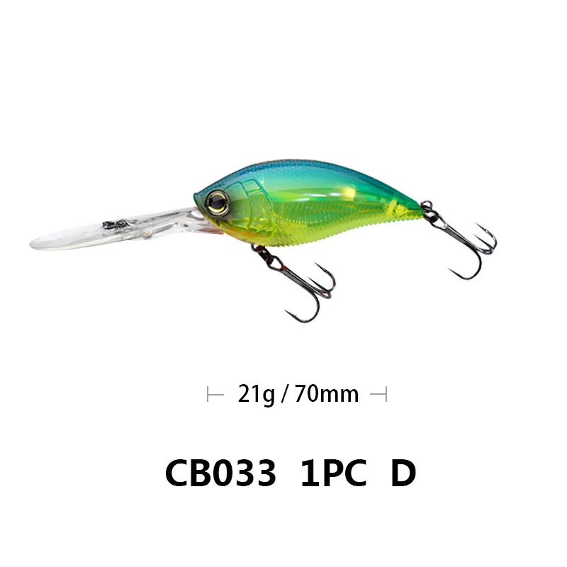 OTTESEN Рыболовная Приманка Crankbait 3D 70 мм/22 г жесткая приманка CB033 - Цвет: CB033-D