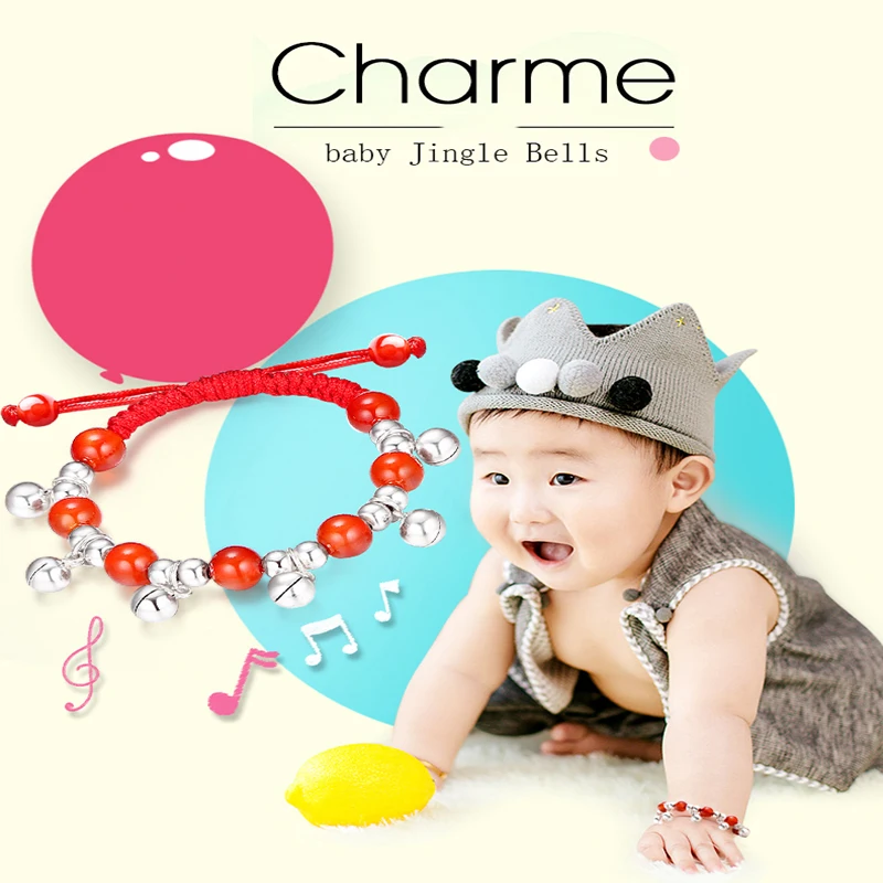 

Fashion Baby Kids Jewelry Silver Color Filled Lovely Smooth Jingle Bells Charm Bracelet Bangle Friendship