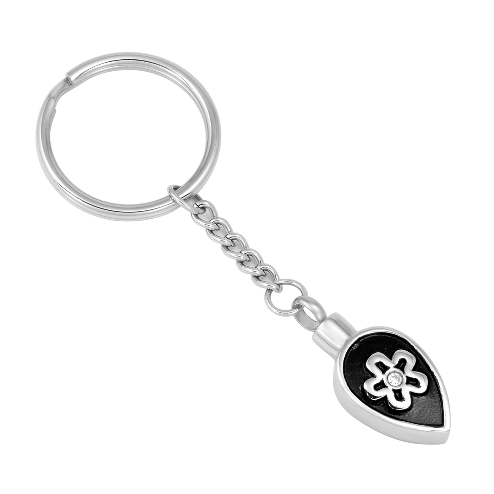 ijk2039 Flower Urn For Ashes Cremation Jewelry Key Chain Memorial Ash
