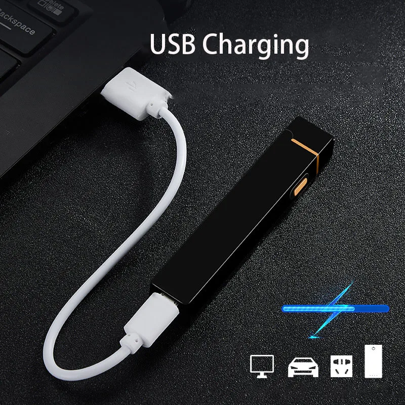 Портативная мини зажигалка с usb зарядкой электрическая двойной дугой