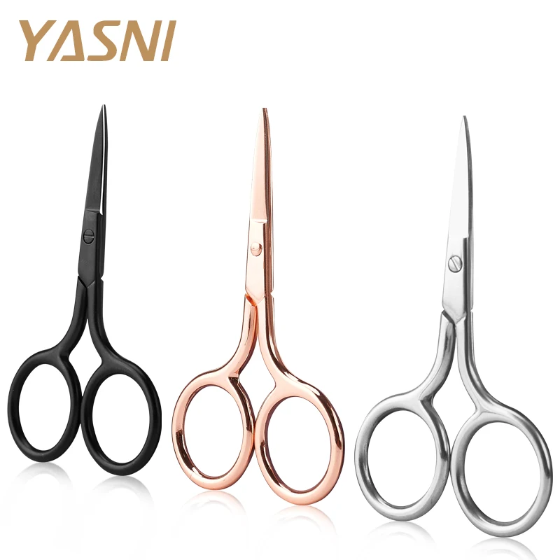 

2PC Mixed Color Stainless Steel Makeup Scissor Eyebrow Eyelashes Nose Hair Scissor Sharp Point Small Eyebrow Scissors FS127