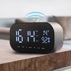 Портативный беспроводной Bluetooth динамик s светодиодный Будильник-часы радио цифровой дисплей домашний автомобильный бас динамик TB продажа