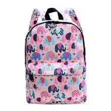 Cartoon Elephent frauen Rucksack Leinwand Schultasche Mode Travel Softback Druck Niedliche Schulrucksäcke Umhängetaschen Weibliche