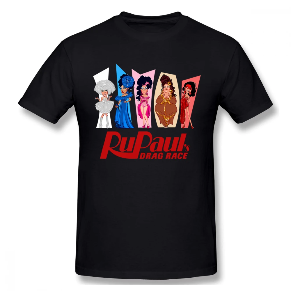 Мужская футболка Rupaul Drag racing хлопковая Футболка большого размера 4XL 5XL 6XL Camiseta |