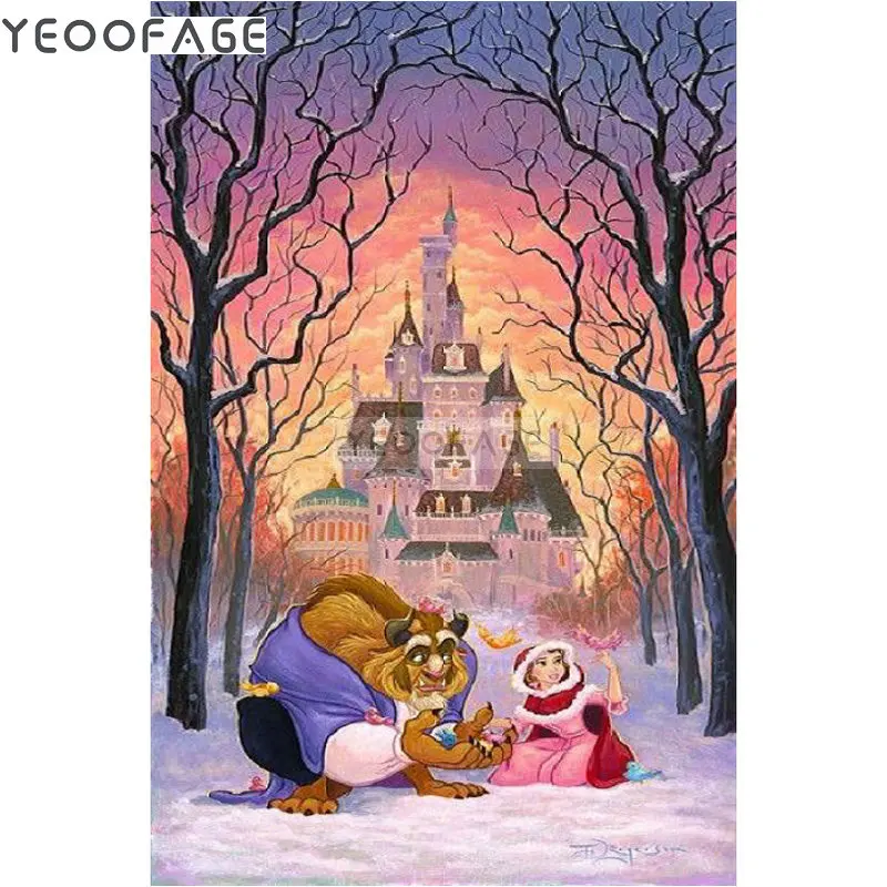 

5D DIY Diamond Painting Beauty Beast Cross Stitch Full square Diamond Embroidery Home Decoration Mosaic Painting Gift