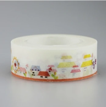

15mm*10m happy village diy decorative washi masking tape(1piece)