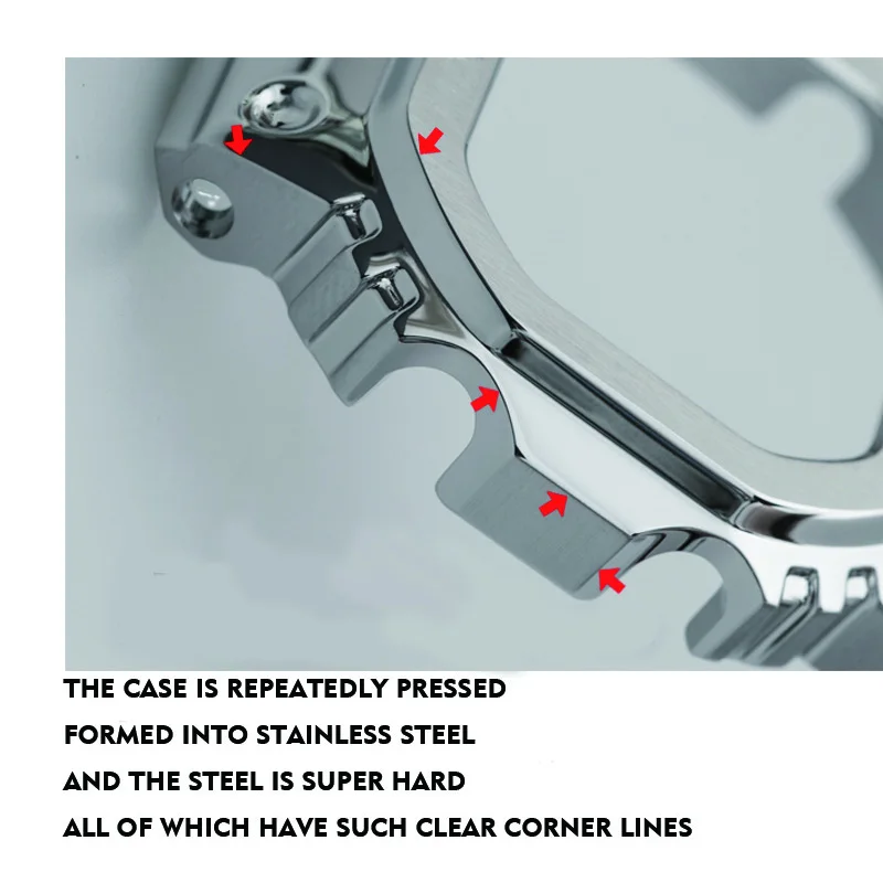 Металлический чехол для часов с рамкой GWM5610 DW5600 GW5000 модификация нержавеющая сталь серебро золото черный для мужчин/женщин