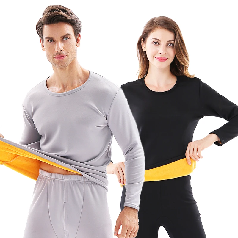 Prix Hiver Couple avertir sous vêtement thermique ensemble pour femmes hommes vêtements en couches cachemire velours épais thermique Long Johns grande taille XXXL