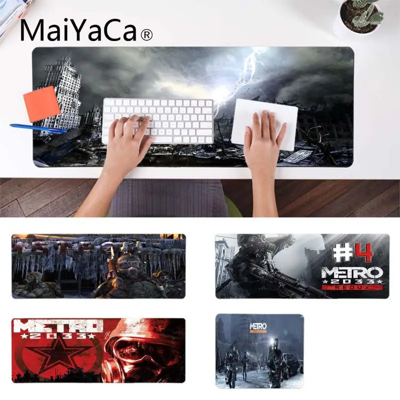 MaiYaCa 2018 Новый Metro 2033 силиконовый коврик для мышки игра резиновая мышь прочный коврик для мыши на стол