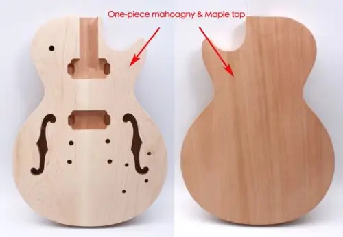 

New LP electric Guitar body Paulownia Wood weight only MAHOGANY MADE and maple top