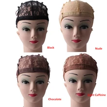 Горячая 5 шт дешевый парик колпачок s для изготовления париков с регулируемым ремешком кружева спереди ткачество щипцы для обжима капсюлей-детонаторов Сеть волос и сетки для волос легкая крышка